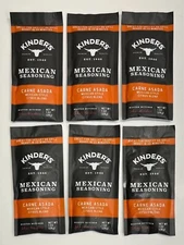 Kinder's Mexican Seasoning Carne Asada 1 oz Packets Lot of 6 Exp 01/2027