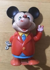 Masudaya Disney Mickey Mouse Wind Up Tin and plastic Toy Rare Walt Disney Works
