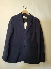 AMI Bleu Nautique Men's Single-Breasted Tailored Jacket. Size 50