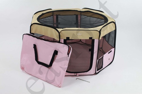 Portable Fabric Pet Playpen Dog Cat Puppy Guinea Pig Rabbit Play Pen Folding Run - Picture 11 of 12