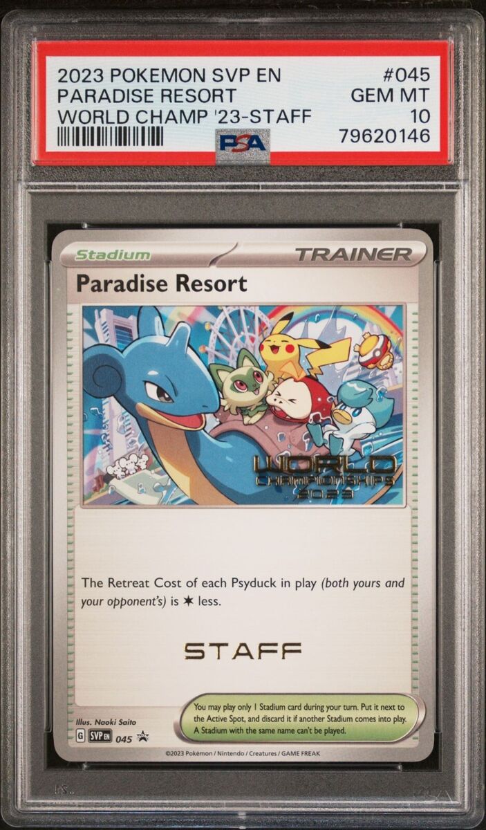 Pokemon 2023 PSA 10 GEM MINT Paradise Resort STAFF World Pokemon 2023 PSA 10 GEM MINT Paradise Resort STAFF World