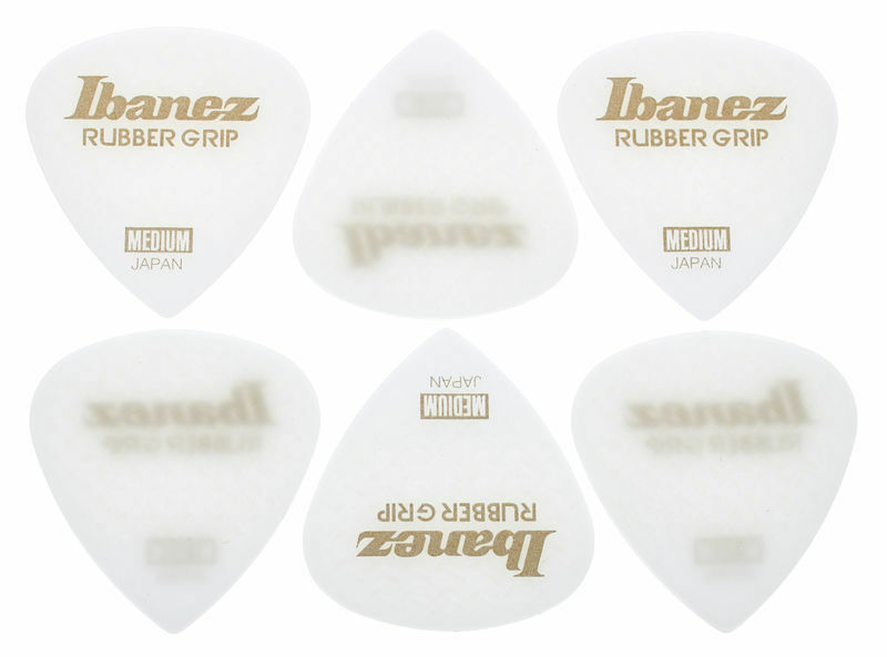Ibanez set 6 plettri Rubber Grip Heavy White