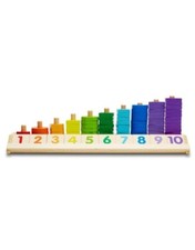 Melissa and Doug - COUNTING SHAPE STACKER Educational Wooden Toy