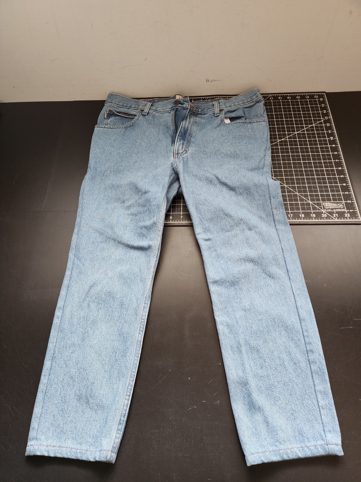 LL Bean Mens Jeans Straight Classic Fit Denim Size 36 X 28 Denim Light