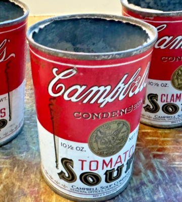 Antique 1920's-30's Campell's Tomato Soup Tin Can - Empty w