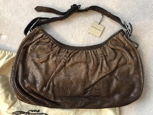 large brown leather handbag