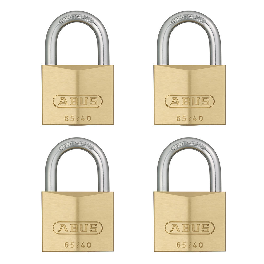 Abus 65/40mm Brass Padlock Quad Pack (65-40-4)