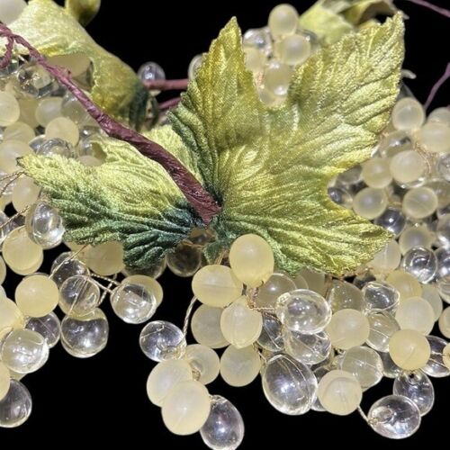 Remplissage bol à fruits MCM vintage Lucite acrylique raisins vert 5 grappes milieu du siècle - Photo 5 sur 10