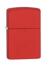 Zippo Matte Pocket Lighters No Logo Red Windproof Metal Virtually Fluid Flints