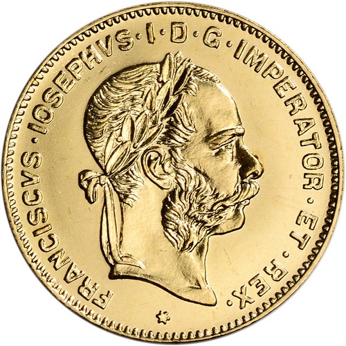 1892 Austria Gold 4 Florin 10 Francs .0933 oz - Franz Joseph I - BU - Restrike