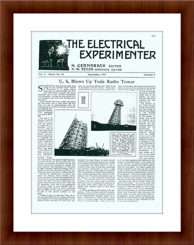 Nikola Tesla Us Blows Up Wardenclyffe Tower Photo Wall Art