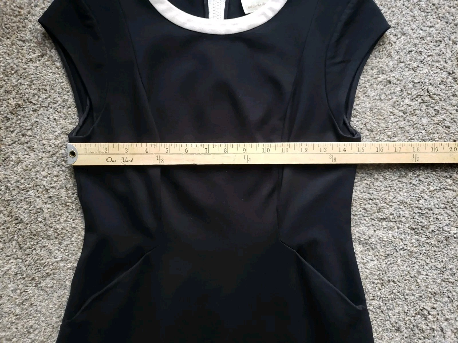 Kate Spade Mini Abito Tubino Daria Cappuccio Manica Mini Nero Bianco Taglia 2 Preppy