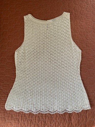 Celsa Quality Garments Rayon Crochet Faux Pearl Top