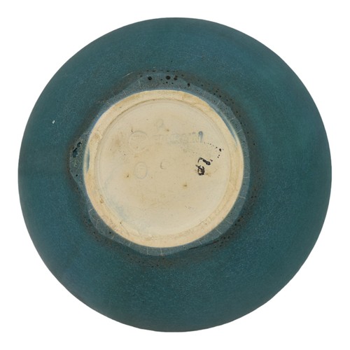 Ephraim Faience 2015 Hand Made Pottery Experimental Blue Vellum Ceramic Vase - Picture 6 of 6