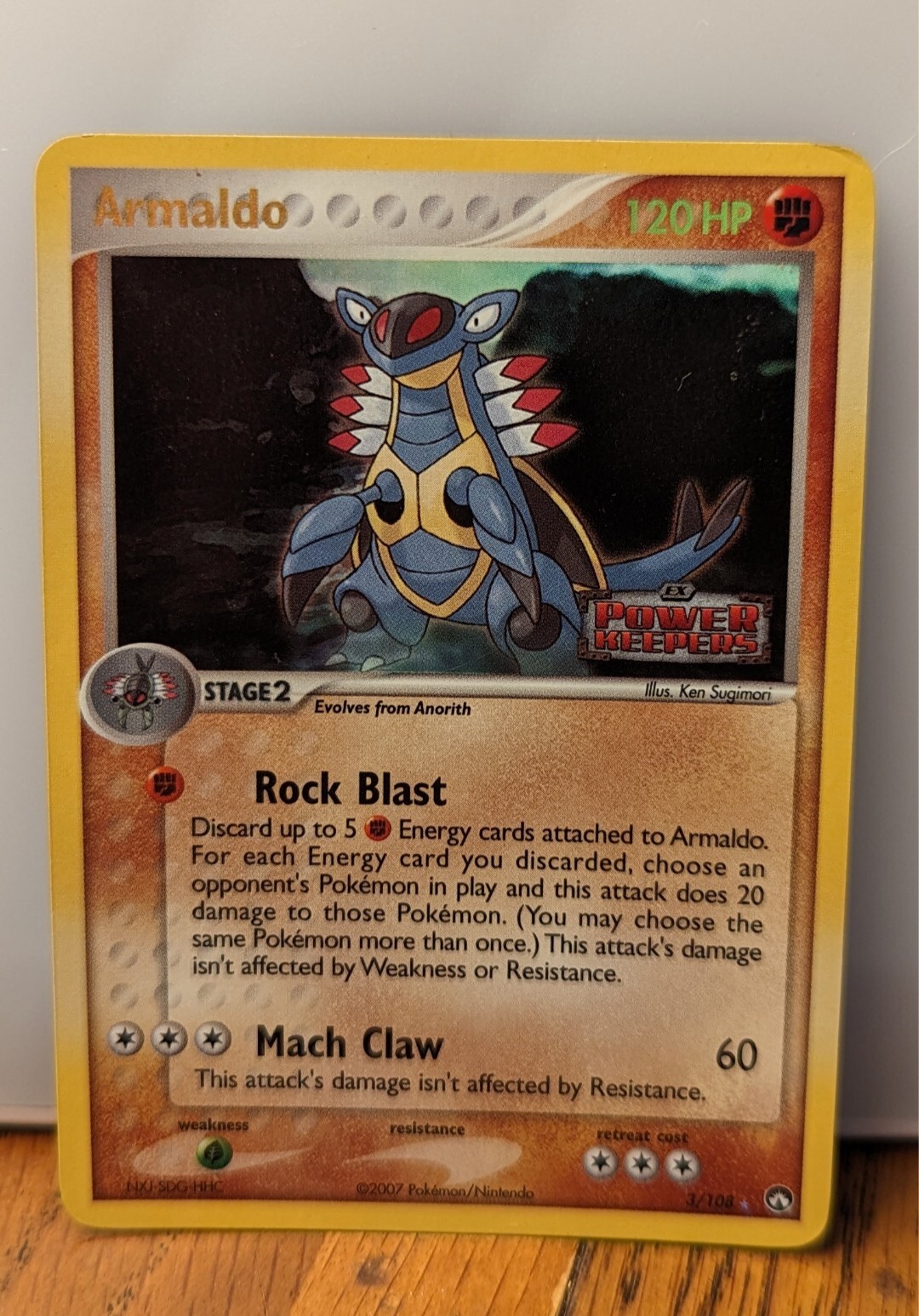 Armaldo 3/108 EX Power Keepers Pokemon Trading Card TCG Rare Holo 2007