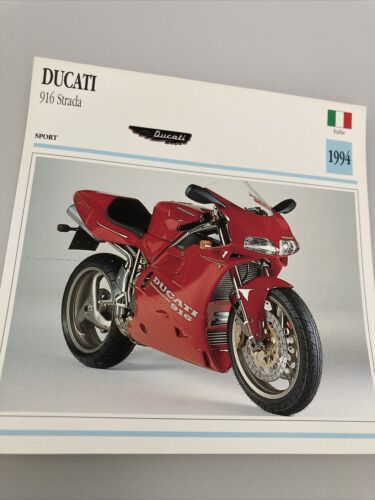 Ducati 916 Strada 1994 Karte Motorrad Aus Sammlung Atlas Italien - Bild 1 von 2