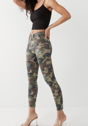 NWT TRUE RELIGION Sz29 HALLE HIGH-RISE SUPER SKINNY STRETCH JEANS CAMO PRINT - Picture 4 of 8
