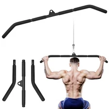 Lat Put Down Bar Cable Machine Attachment Gym 39.37In Bar for Lat Putdown Hom...