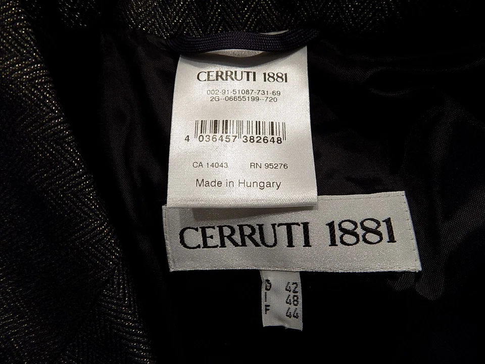 Traje pantalón mujer CERRUTI 1881 mezcla de lana metálico brillante 3 piezas S (250) Foto 2 de 4