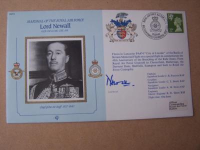 R.A.F stamps / related Autograph - Lord Newall