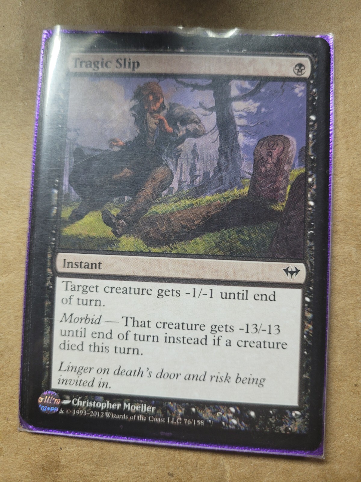 MTG Magic Tragic Slip (76/158) Dark Ascension Black Common LP BULK DISCOUNT