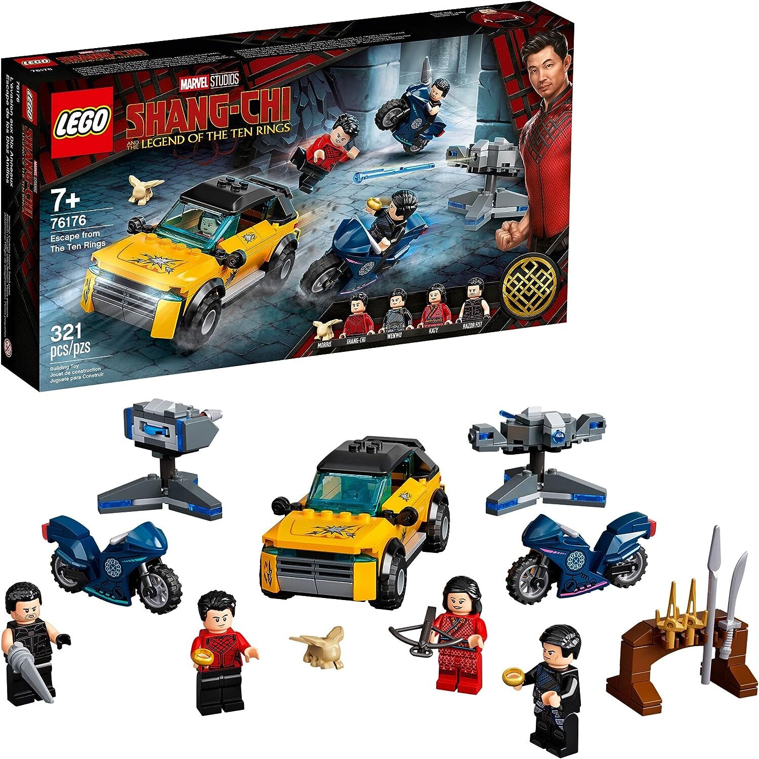 LEGO 76176 Shang-Chi briques Marvel Super-Heroes avec figurines et véhicules miniatures de combat
