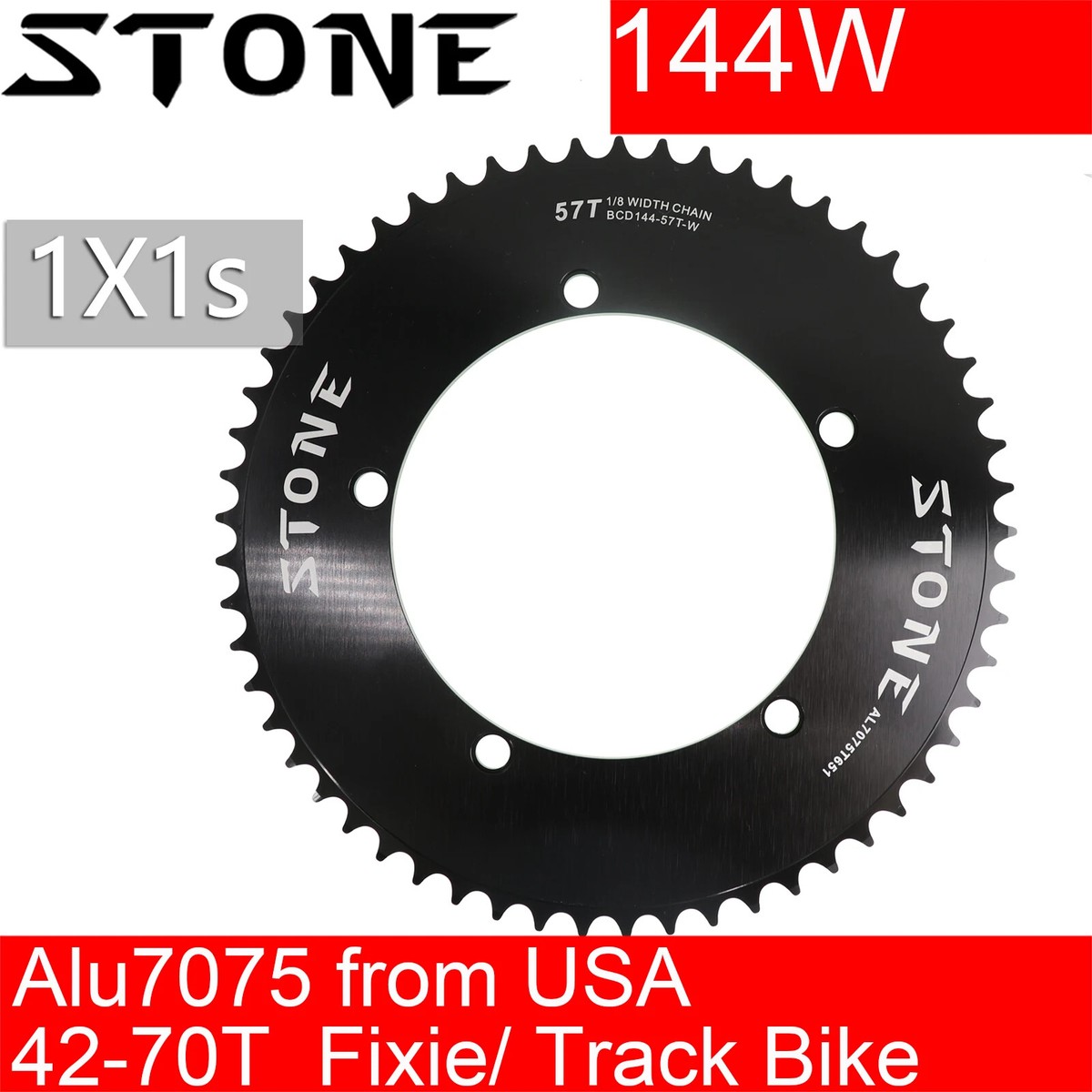 STONE チェーンリング BCD144 43T Amazon | STONE 144BCDラウンドチェーンリングトラックバイク