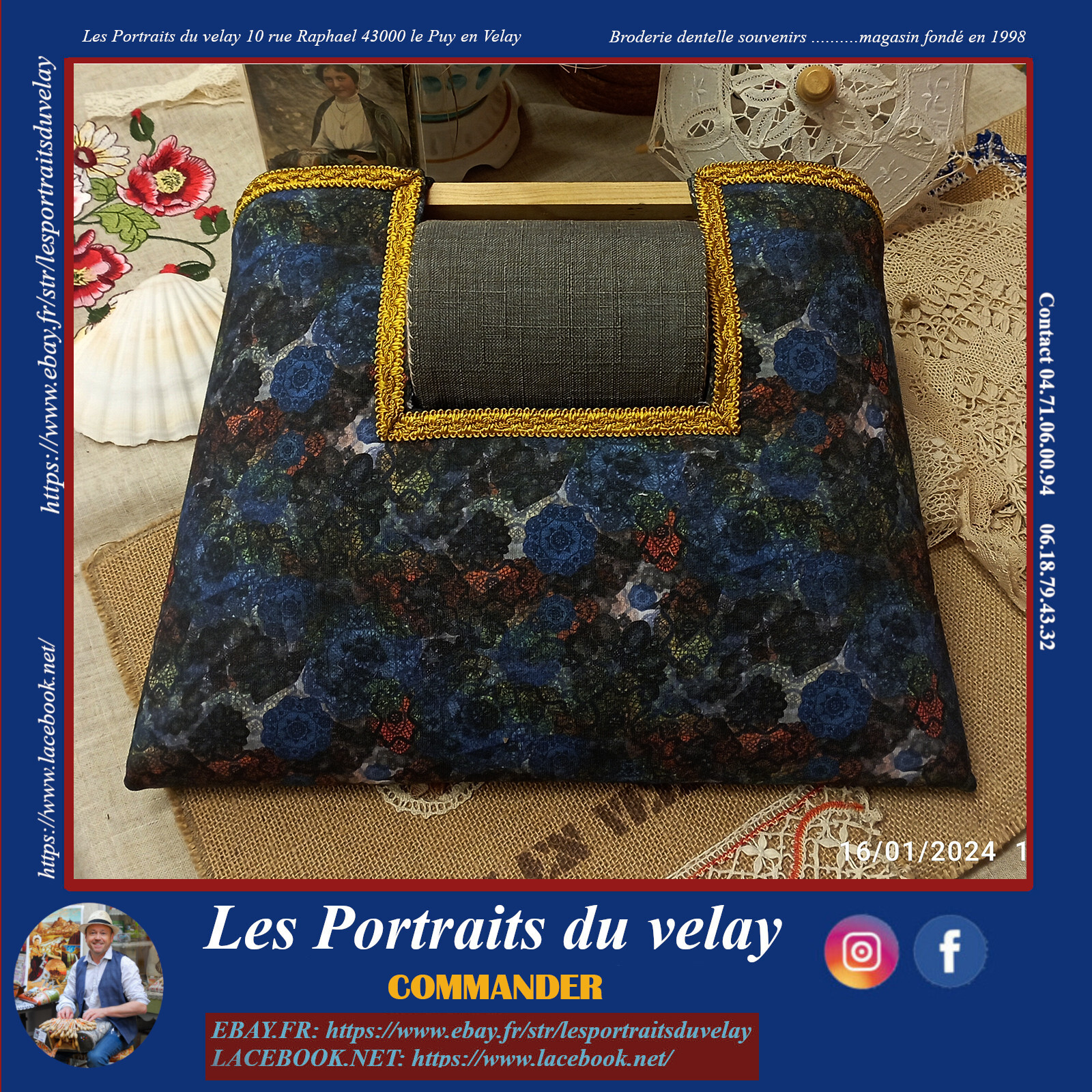 Carreau de dentellière de voyage 30cm pour vos ateliers créatifs nomades