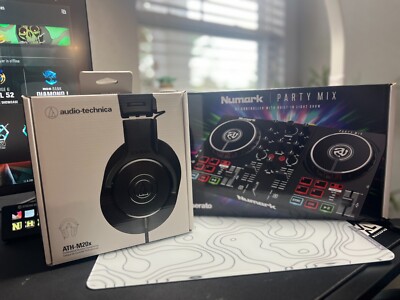 DJ Bundle: Numark Party Mix & Audio-Technica ATH-M20x