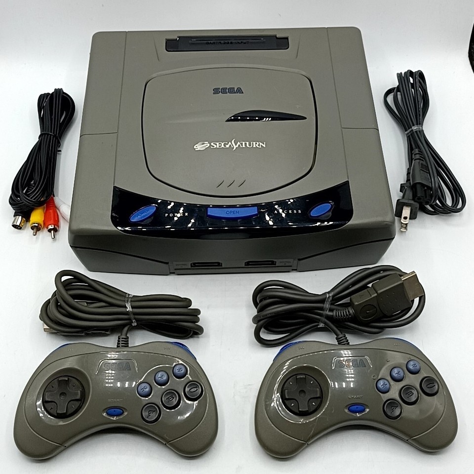 Sega Saturn Console Gray HST-3200 Japanese Version - Tested & Working With Pics