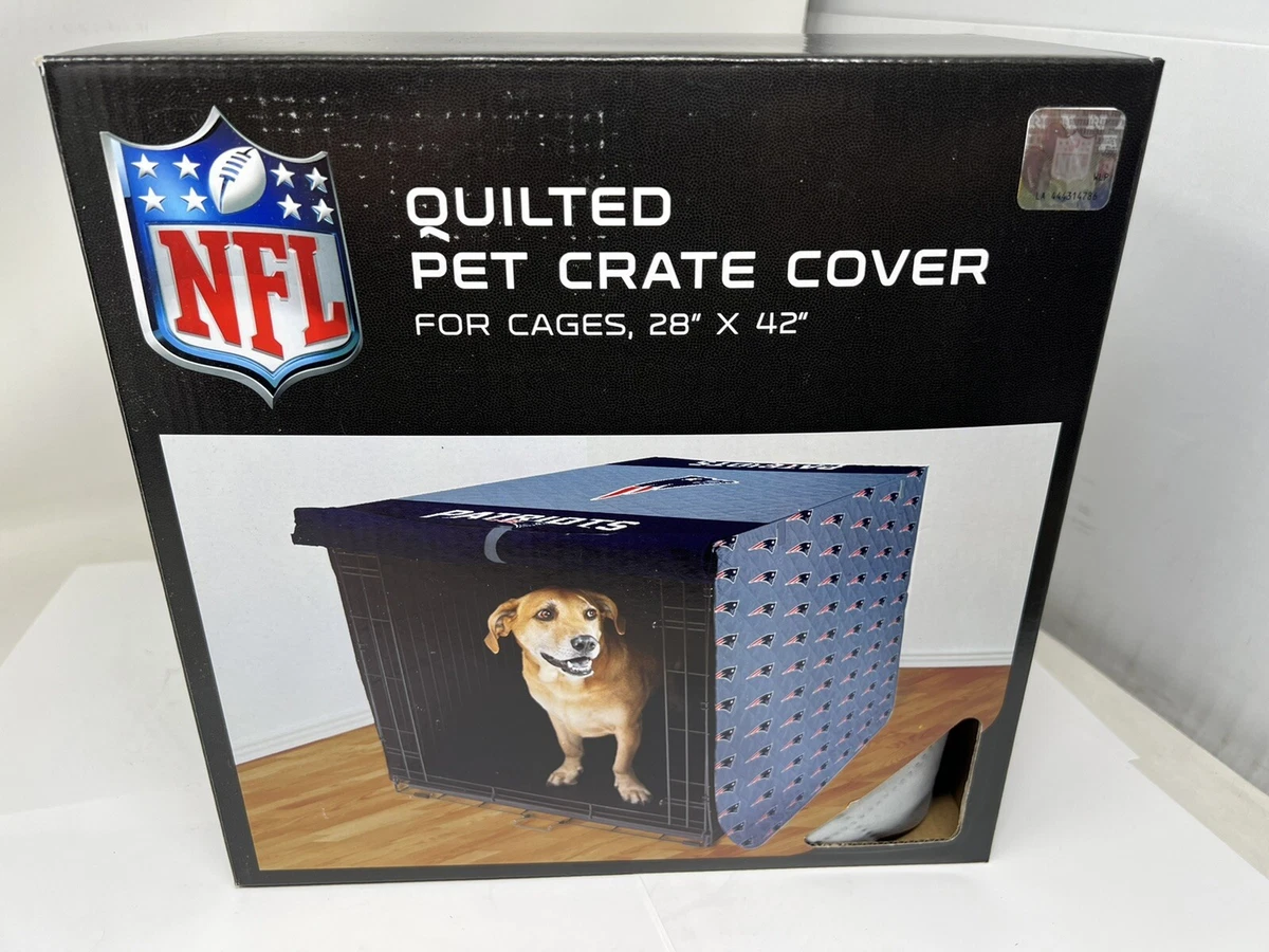 NFL New England Patriot Quilted Pet Crate Cage Cover in Sizes