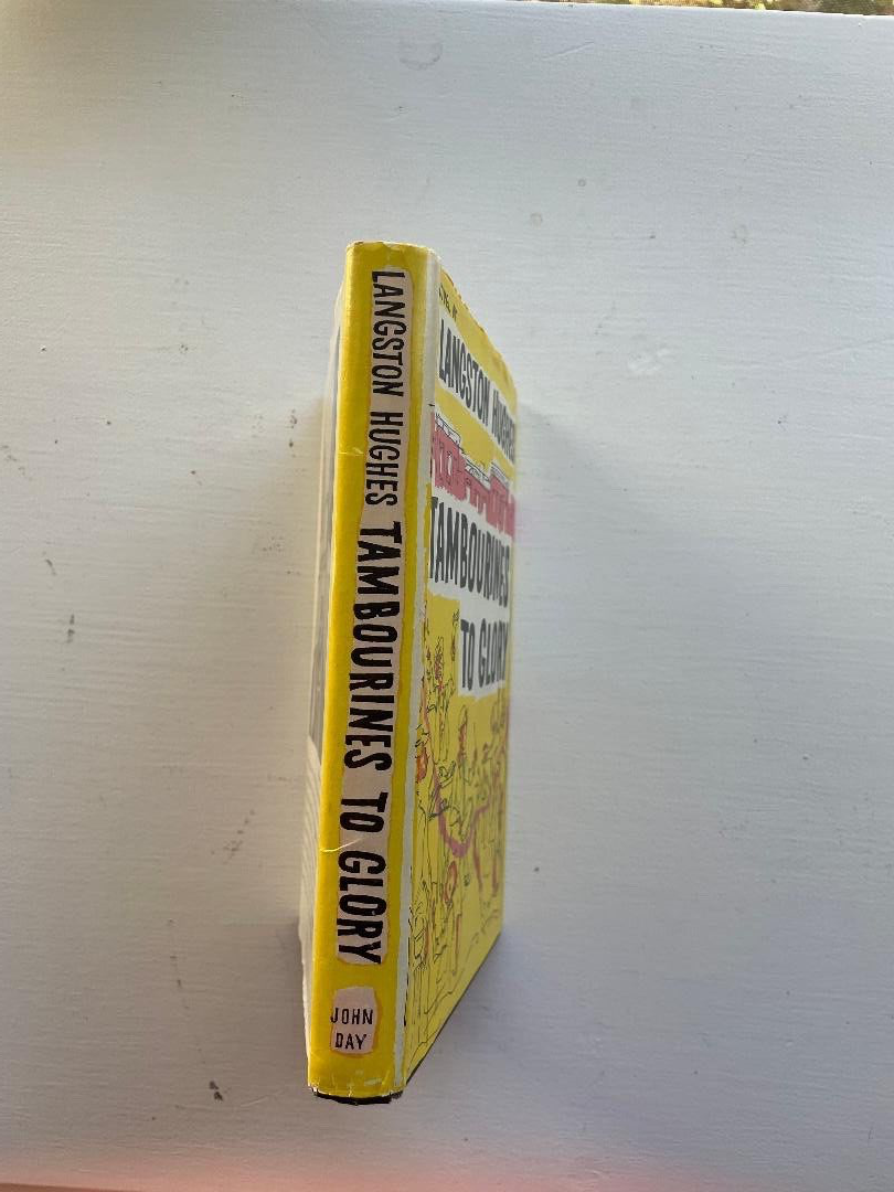 LANGSTON HUGHES" TAMBOURINES TO GLORY", 1958, FIRST EDITION, JACKET, NF