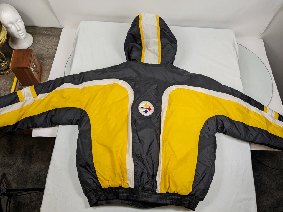 Vintage Pro Player Pittsburgh Steelers Jacket 90s puffer Coat Mens Size L NFL - Image 2 of 4