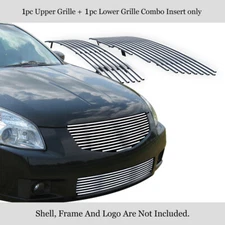 For 2007-2008 Nissan Maxima Stainless Chrome Billet Grille Grill Insert Combo