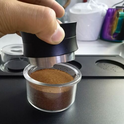 Tazón manipulado de vidrio transparente para café mide y presiona polvo 58 mm de diámetro - Imagen 1 de 11