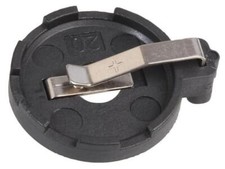 Surface Mount CR2032 Battery Holder, Through Hole Black - PRO POWER
