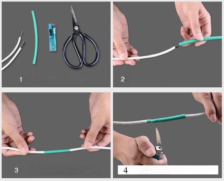 Tubo termorretráctil tubo doble pared 3:1 pegamento adhesivo marino forrado impermeable Foto 3 de 4