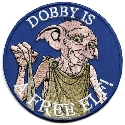 Harry Potter Dobby Is A Gratis Elfe Bestickt Zum Aufbügeln Patch