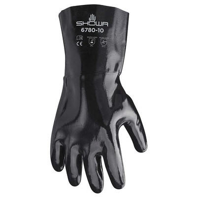 SHOWA 6780 Chemical Resistant Glove,12'' L,Sz 10,PR 2AF29