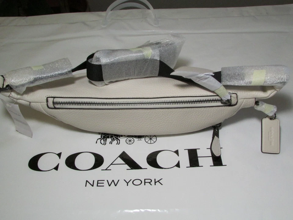 NWT Coach Pebble Leather Warren Belt Bag With Horse And Carriage C4137 Chalk - Image 2 of 4