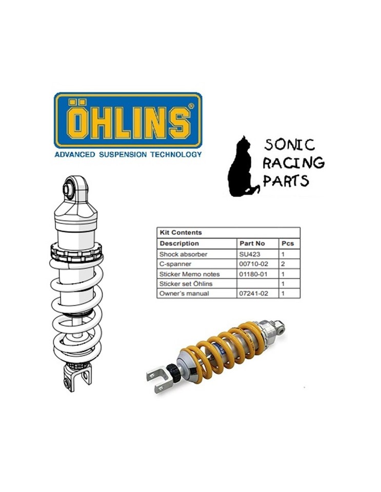 Amortisseur Arrière Öhlins SU 103 PFP SUZUKI GSF 650 S BANDIT ABS de 2014