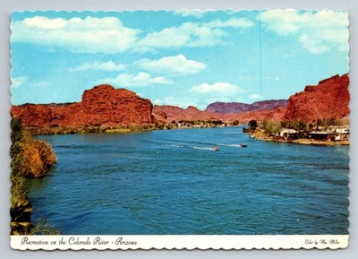 Vintage 1970 Dexter Color Postcard Colorado River Near Lake Havasu AZ