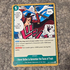 Bandai One Piece Event I Never Bother to Remember the Faces of Trash OP14-038