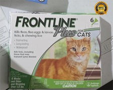 Frontline Plus Flea and Tick Treatment for Cats over 1.5 lbs., 6 Treatments NEW