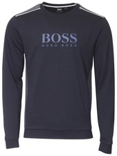 Hugo Boss Men's Tracksuit Sweatshirt Logo Long Sleeve Dark Blue Sz: M 50449949