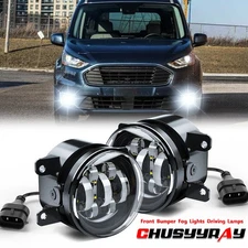 Pair Front Bumper Clear Len LED Fog Light Bulbs For FORD TRANSIT CONNECT 11-2022