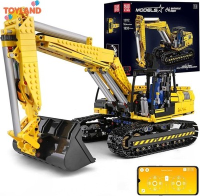 Mould King 13112 RC Excavator Building Set for Boys, 1830 Pieces Building Blocks