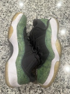 green snakeskin 11's