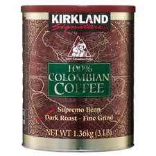 Kirkland Signature 100 Colombian Coffee, Dark Roast, 3 lbs