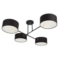 Deckenlampe Schlafzimmer Stoff Schwarz E27 L:80 Cm Deckenleuchte Esszimmer Flur